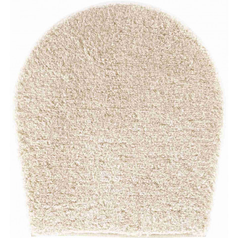 Tapis de salle de bain lex champagne housse pour abattant wc 47 x 50 cm