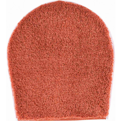 Tapis de salle de bain lex orange houssse pour abattant wc 47 x 50 cm