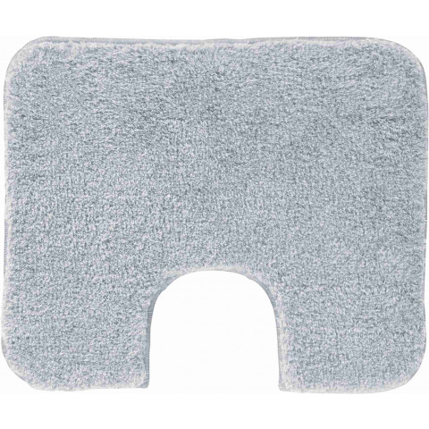 Tapis de salle de bain lex argent contour wc 50 x 60 cm