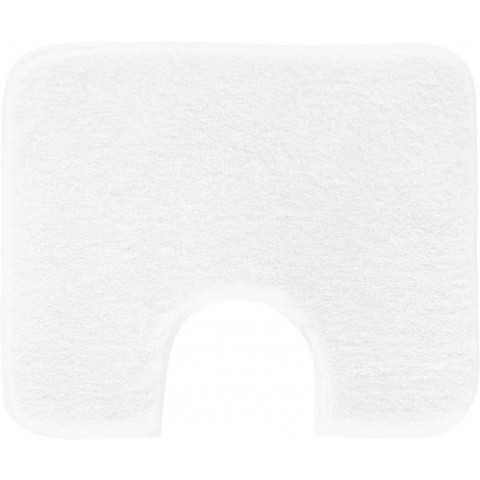 Tapis de salle de bain lex blanc contour wc 50 x 60 cm
