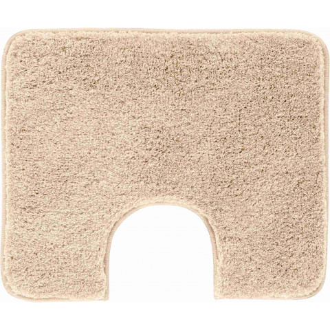 Tapis de salle de bain lex beige contour wc 50 x 60 cm