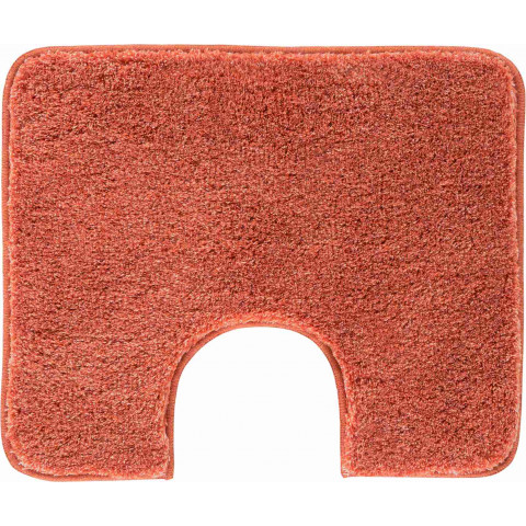 Tapis de salle de bain lex orange contour wc 50 x 60 cm