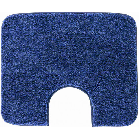Tapis de salle de bain lex bleu contour wc 50 x 60 cm