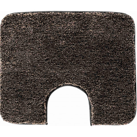 Tapis de salle de bain lex mocca contour wc 50 x 60 cm