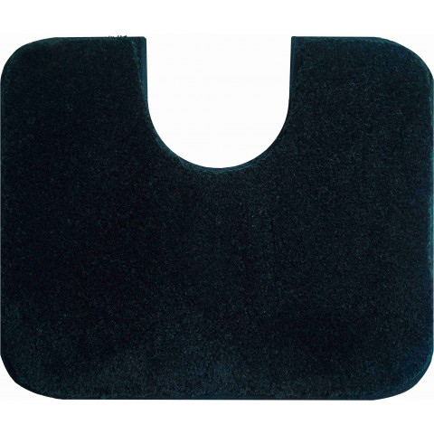 Tapis de salle de bain lex noir contour wc 50 x 60 cm