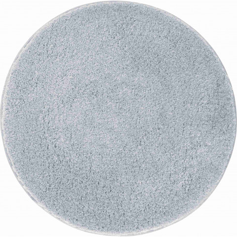 Tapis de salle de bain lex argent rond 80 cm