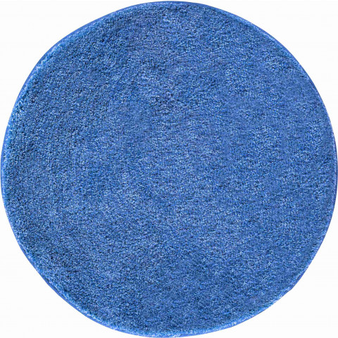 Tapis de salle de bain lex bleu rond 80 cm