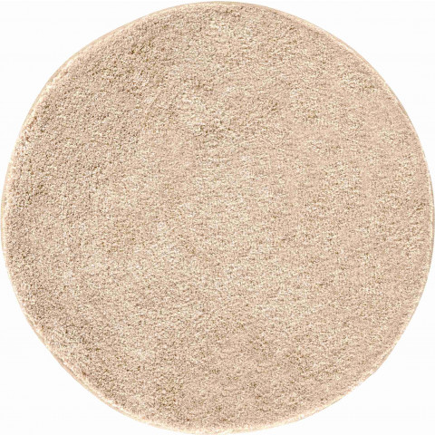 Tapis de salle de bain lex beige rond 80 cm