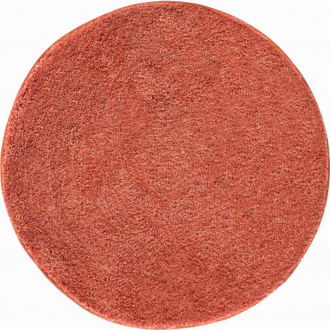 Tapis de salle de bain lex orange demi cercle 80 cm