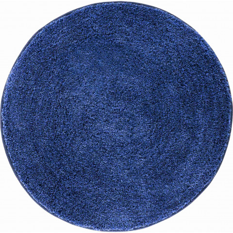 Tapis de salle de bain lex bleu rond 80 cm