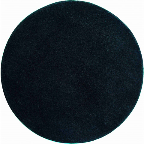 Tapis de salle de bain lex noir rond 80 cm