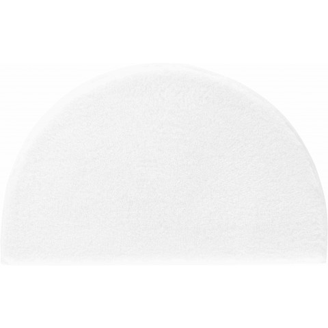 Tapis de salle de bain lex blanc demi cercle 50 x 80 cm