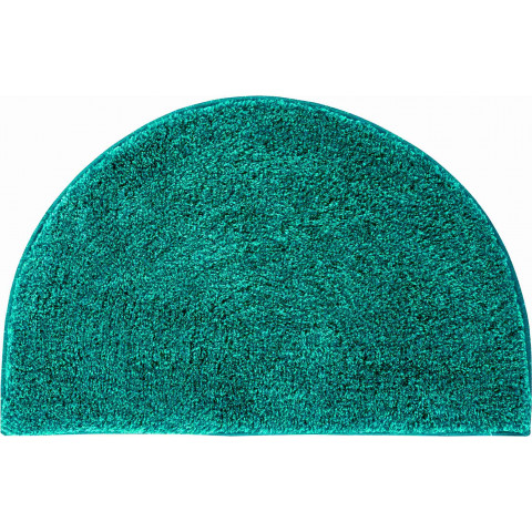 Tapis de salle de bain lex turquoise demi cercle 50 x 80 cm