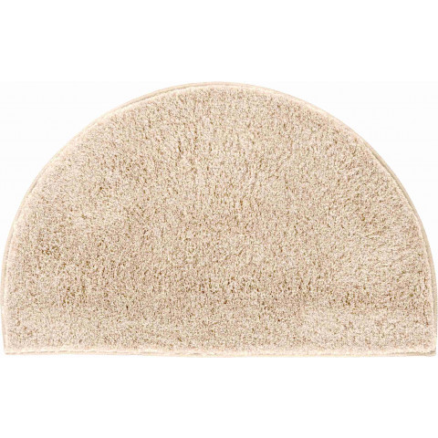 Tapis de salle de bain lex beige demi cercle 