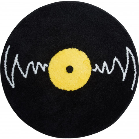 Tapis de salle de bain vinyl noir