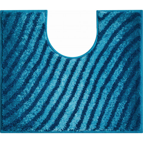 Tapis de salle de bain eternity turquoise contour wc 50 x 60 cm