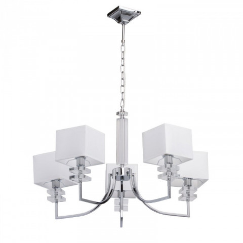 Suspension chromée megapolis 5 ampoules 87 cm