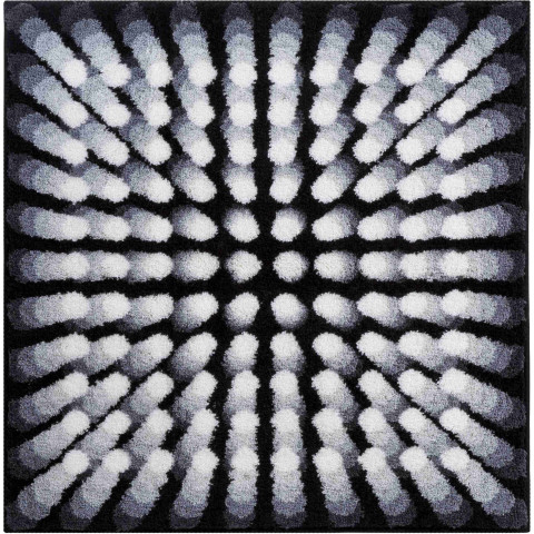 Tapis de salle de bain karim 07 gris 90 x 90 cm
