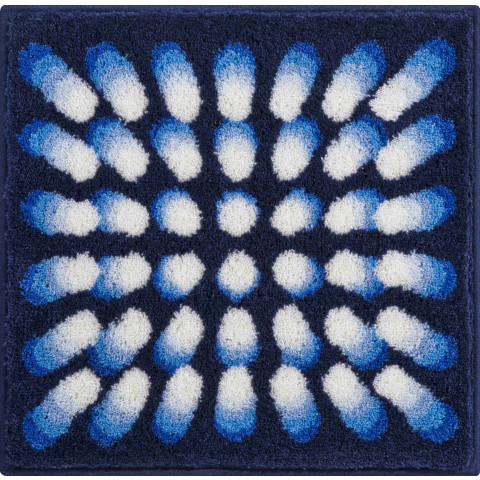 Tapis de salle de bain karim 07 bleu 60 x 60 cm