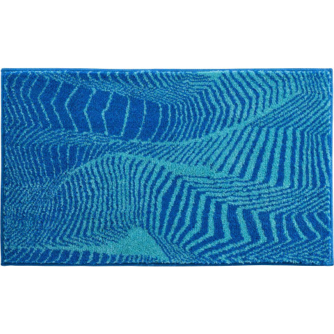 Tapis de salle de bain karim 13 bleu turquoise 60 x 100 cm