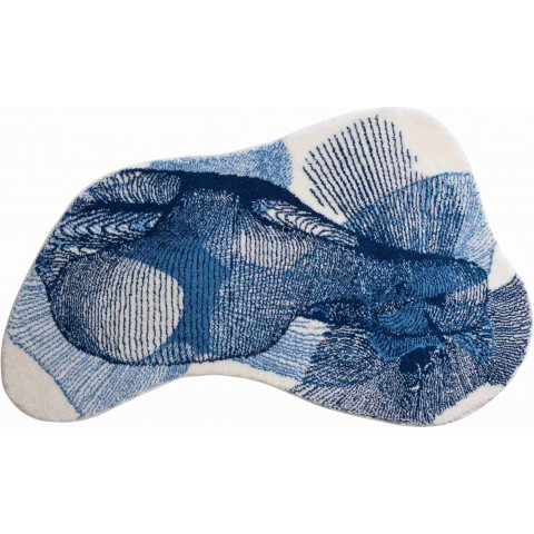 Tapis de salle de bain karim 27 bleu 90 x 150 cm
