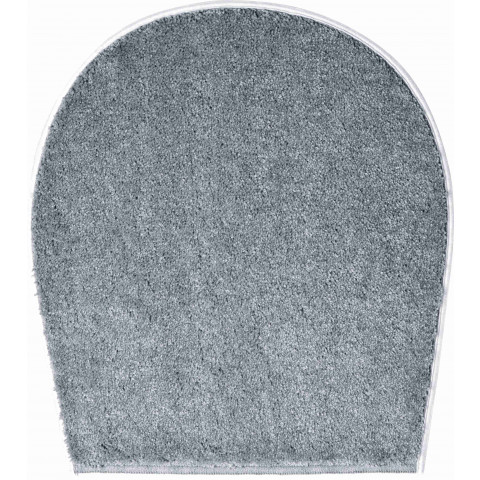 Tapis de salle de bain luca gris housse pour abattant wc 47 x 50 cm