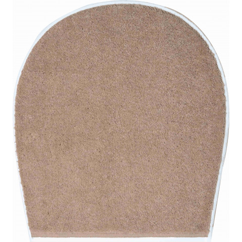 Tapis de salle de bain luca beige housse pour abattant wc 47 x 50 cm