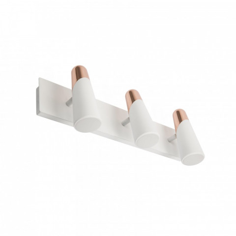 Aplique murale cuivre blanc lao 3 ampoules