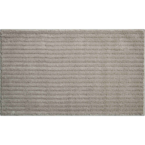 Tapis de salle de bain riffle gris minéral 60 x 100 cm