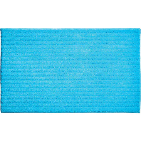 Tapis de salle de bain riffle turquoise 70 x 120 cm