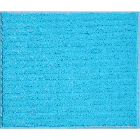 Tapis de salle de bain riffle turquoise 50 x 60 cm