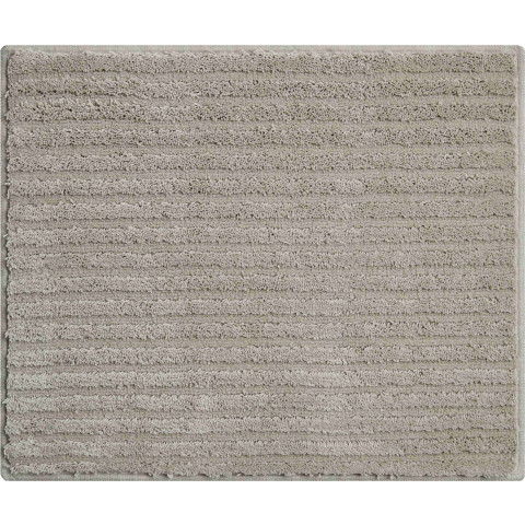 Tapis de salle de bain riffle gris minéral 50 x 60 cm