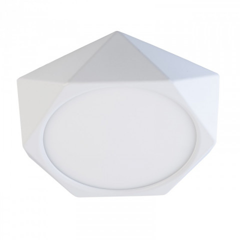 Plafonnier blanc techno 1 ampoule 4 cm