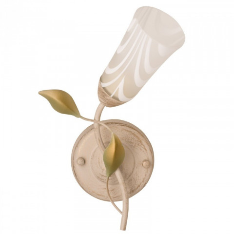 Applique murale beige flora 1 ampoule 18 cm