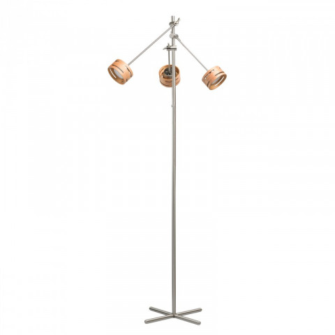 Lampadaire argenté megapolis 3 ampoules 152 cm