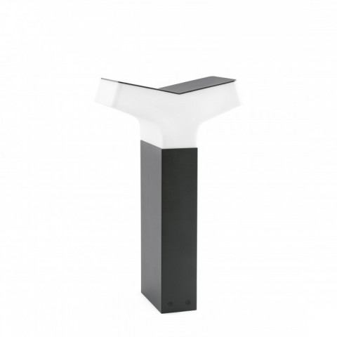 Balise de jardin gris foncé tau h40 cm 1 ampoule