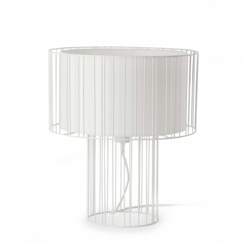 Lampe de table blanche linda 1 ampoule