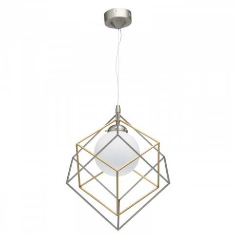 Suspension argentée neoclassic   150 cm