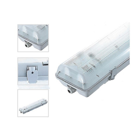 Boitier étanche tube led 2x1200 mm