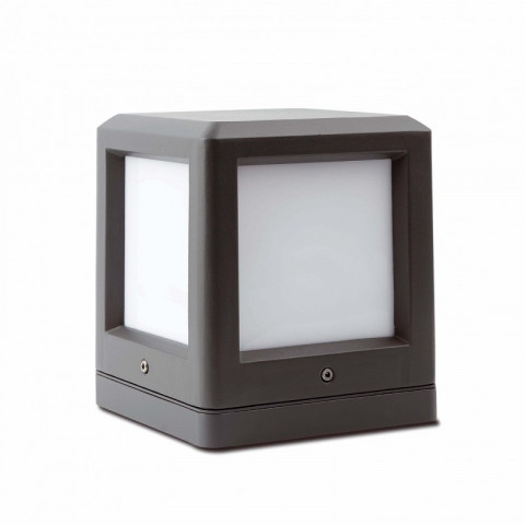 Borne de jardin gris foncé cartago 1 ampoule