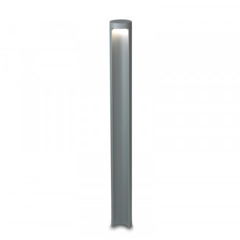 Borne haute 90cm, led, aluminium et polycarbonate, gris