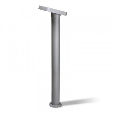 Borne pile 90cm, led, aluminium et polycarbonate, gris