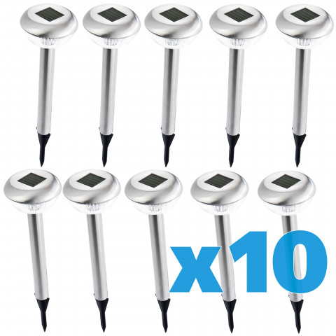 Borne solaire inox lot de 10