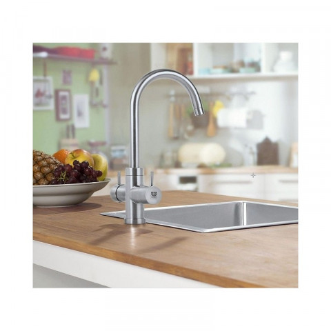 Brita wd3050 - robinet filtrant design couleur acier inox (livré sans cartouche)