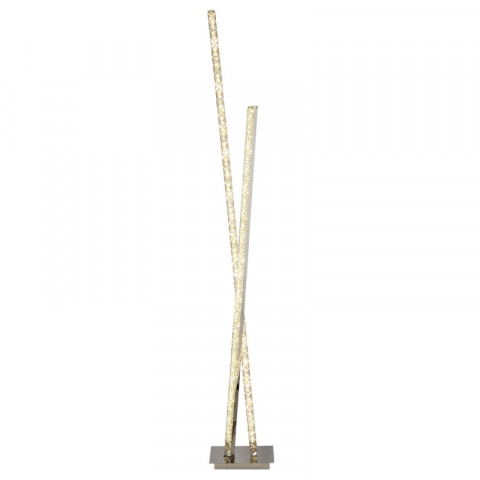 Lampadaire clover, en chrome et cristal