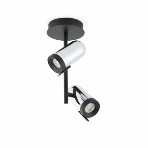 Plafonnier chrome orleans 2 ampoules