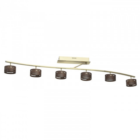 Plafonnier doré megapolis 6 ampoules 22.5 cm