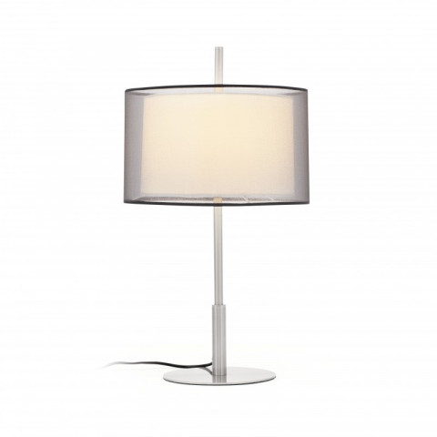 Lampe de table nickel mat saba 1 ampoule h59 cm