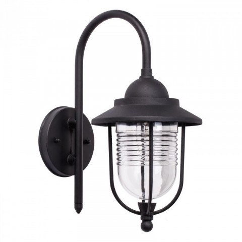 Applique d'extérieur noire street 1 ampoule 28 cm