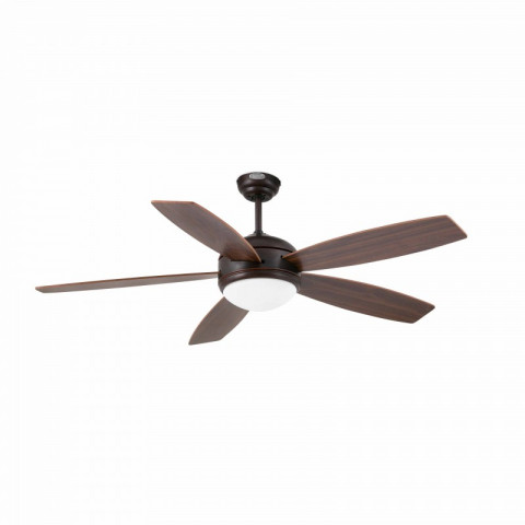 Ventilateur de plafond avec lumière marron vanu 1 ampoule